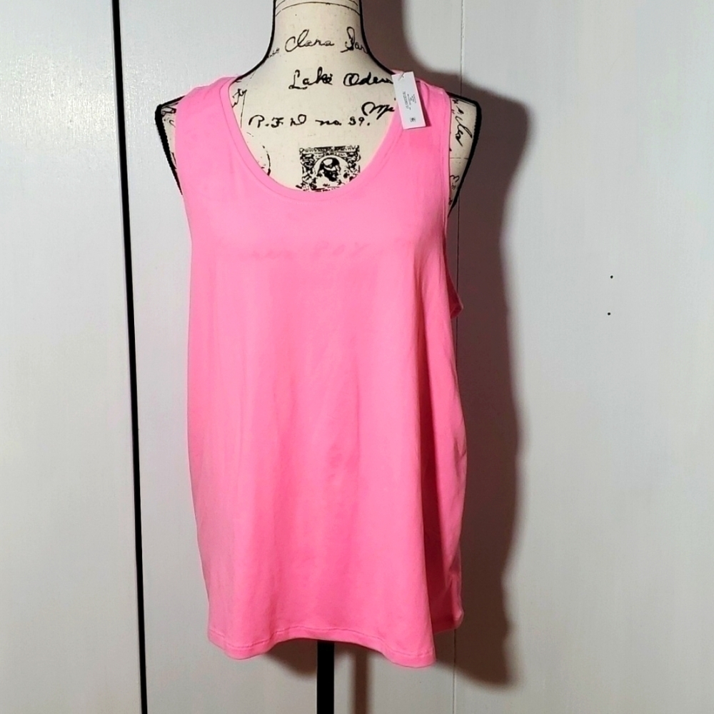 Athletic Works - Womens Pink Racerback Activewear Tank Sz.XL